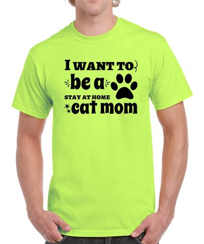 Men's A Cat Mom Graphic Printed T-shirt