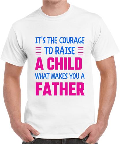 Men's A Child Father Graphic Printed T-shirt