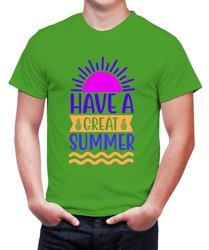 Men's A Great Summer Graphic Printed T-shirt