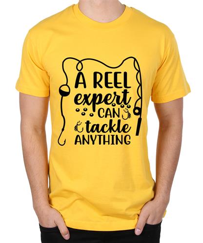 Men's A Reel Expert Graphic Printed T-shirt
