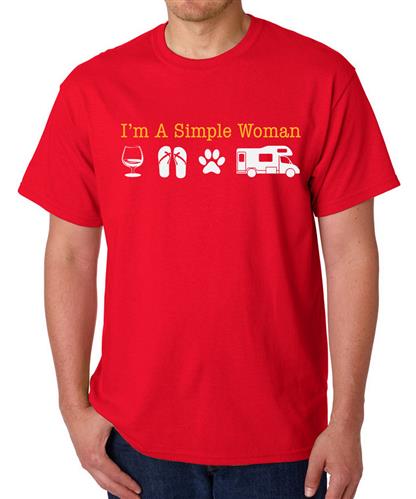 Men's A Simple Woman Graphic Printed T-shirt