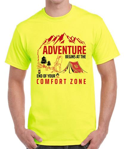 Men's Adventure Comfort Zone Graphic Printed T-shirt