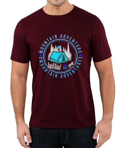 Men's Adventure Fire Graphic Printed T-shirt