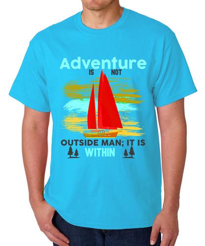 Men's Adventure Not Outside Graphic Printed T-shirt