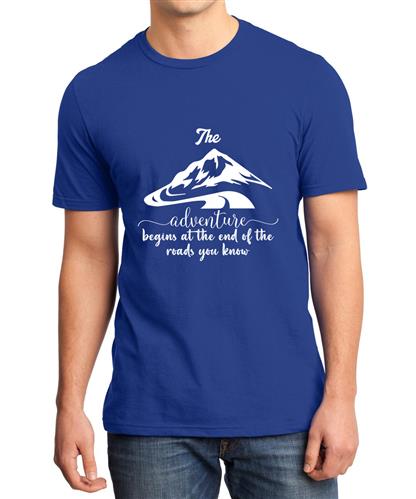 Men's Adventure The End Know Graphic Printed T-shirt