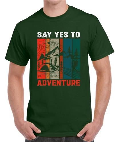 Men's Adventure Yes Graphic Printed T-shirt