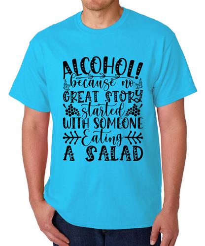 Men's Alcohol Salad Graphic Printed T-shirt