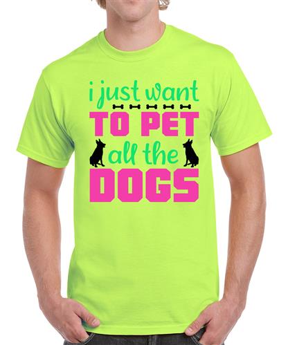Men's All The Dogs Graphic Printed T-shirt