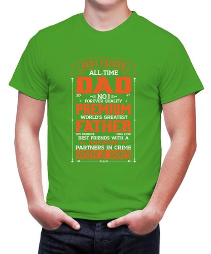 Men's All Time Dad Graphic Printed T-shirt