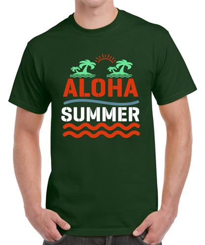 Men's Aloha Summer Graphic Printed T-shirt