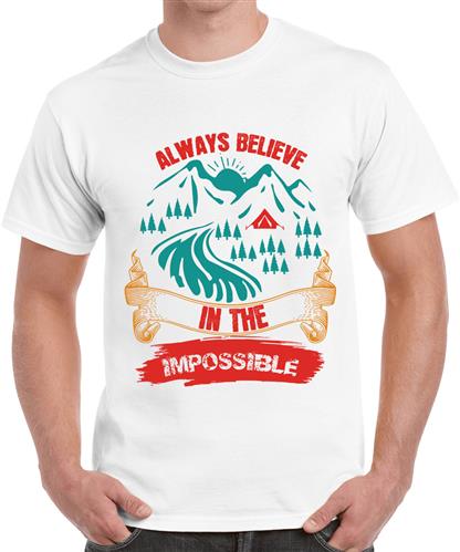 Men's Always Believe Camp Graphic Printed T-shirt