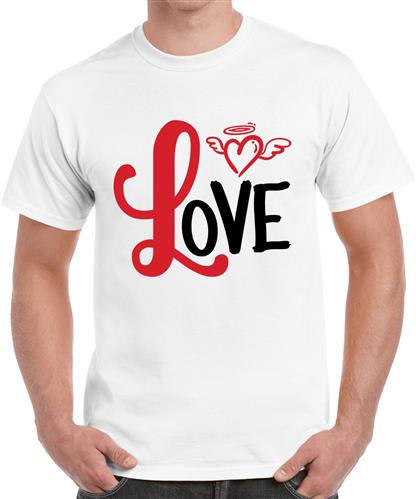 Men's Angel Love Graphic Printed T-shirt