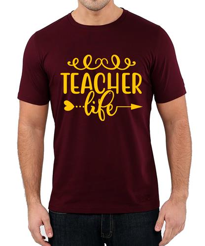 Men's Arrow Life Teacher Graphic Printed T-shirt