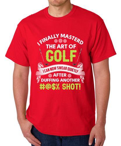 Men's Art Golf Shot Graphic Printed T-shirt