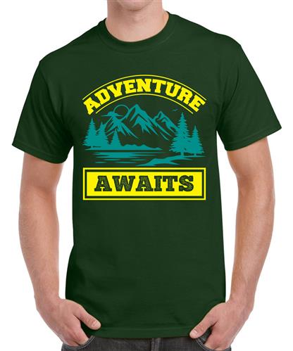 Men's Awaits Sun Adventure Graphic Printed T-shirt