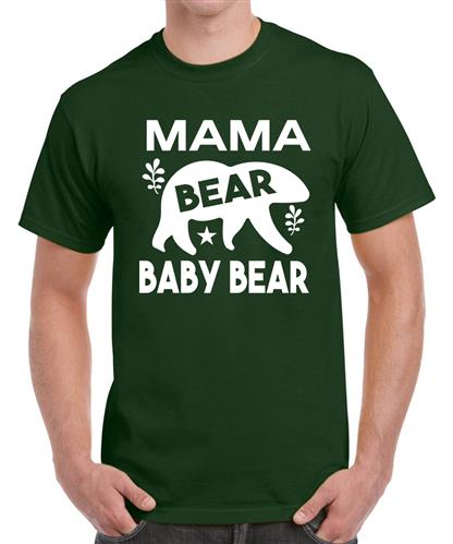 Men's Baby Mama Bear Graphic Printed T-shirt