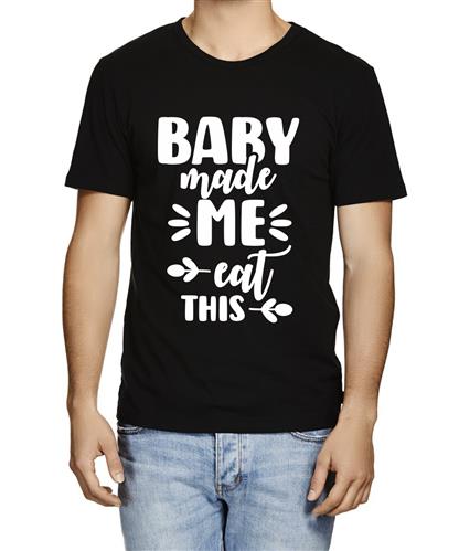 Men's Baby Me Eat Graphic Printed T-shirt