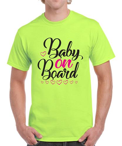 Men's Baby On Board Graphic Printed T-shirt