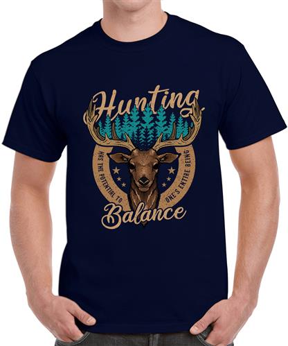 Men's Balance Hunting Graphic Printed T-shirt