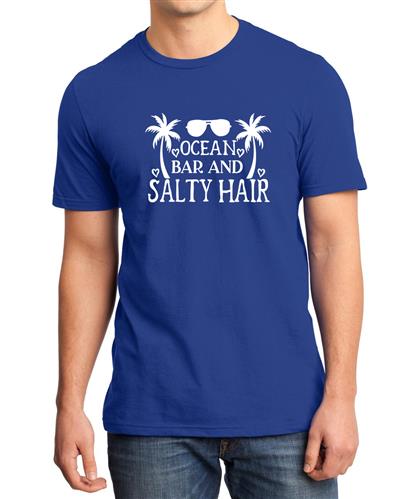 Men's Bar Salty Hair Graphic Printed T-shirt