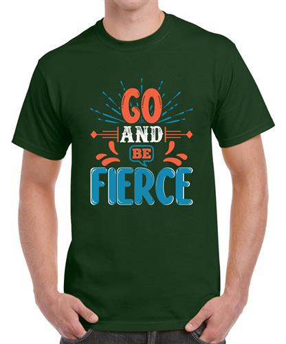 Men's Be Fierce Go Graphic Printed T-shirt