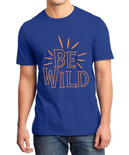 Men's Be Wild Graphic Printed T-shirt