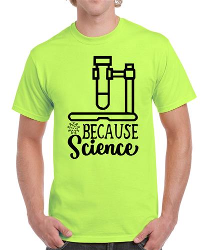 Men's Beacause Test Sci Graphic Printed T-shirt