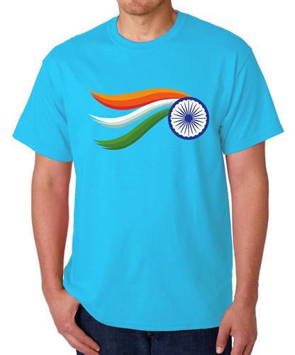 Men's Indian Flag Colors Graphic Printed T-shirt