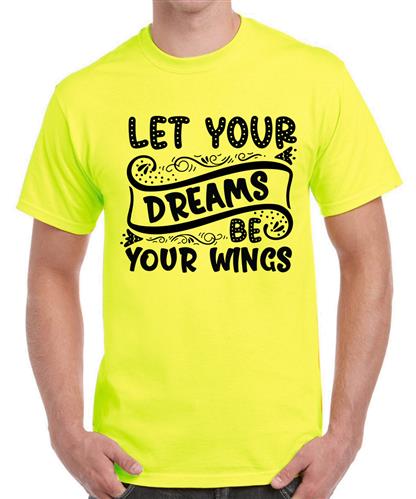 Men's Your Dreams Wings Graphic Printed T-shirt