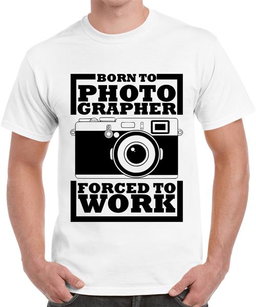 Men's Cotton Graphic Printed Half Sleeve T-Shirt - Born To Photographer