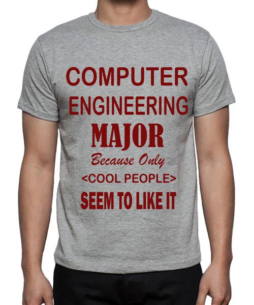 Men's Cotton Graphic Printed Half Sleeve T-Shirt - Computer Engineering