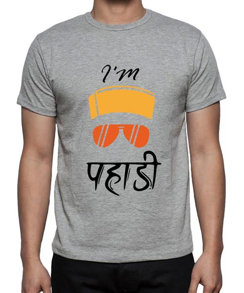 Men's Cotton Graphic Printed Half Sleeve T-Shirt - I'M Pahadi