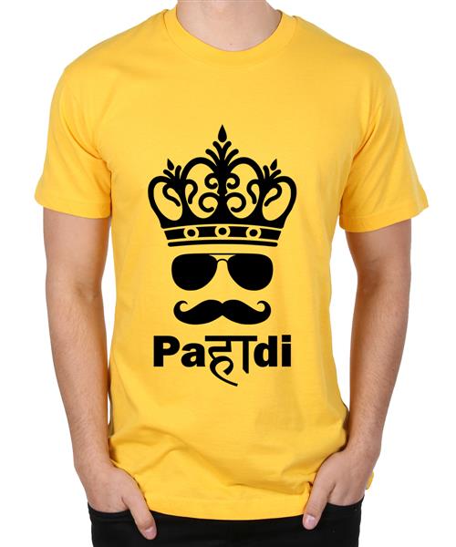 Men's Cotton Graphic Printed Half Sleeve T-Shirt - King Pahadi