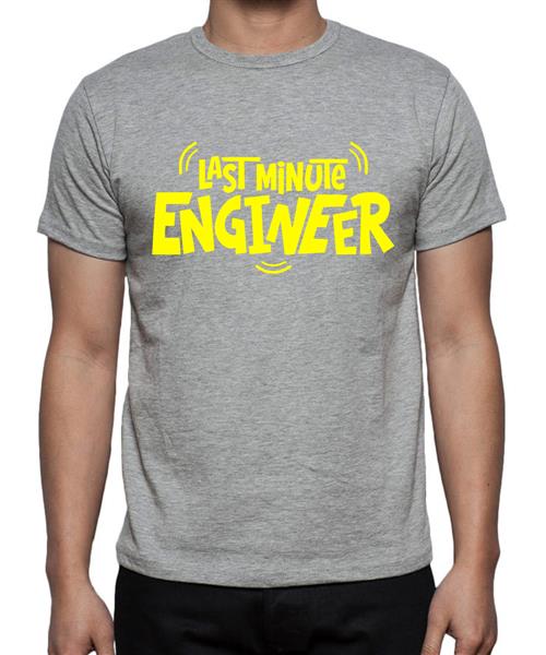 Men's Cotton Graphic Printed Half Sleeve T-Shirt - Last Minute Engineer