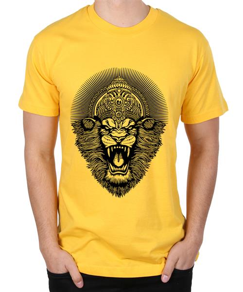 Men's Long Sleeve Button Down Dress Shirt Roar Tiger Golden Black White Gold Lion 2XL