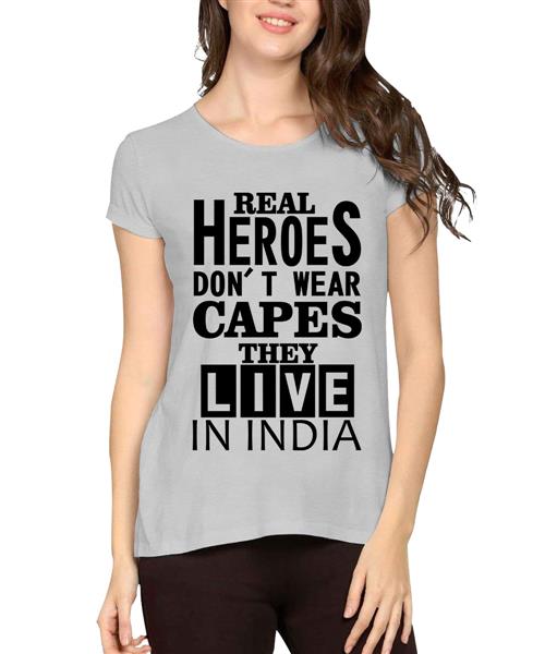 Women's Cotton Biowash Graphic Printed Half Sleeve T-Shirt - Real Heores In India 