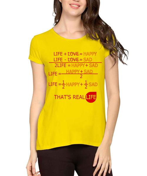 Buy Women's That's Real Life Graphic Printed T-shirt at
